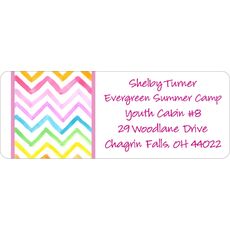 Watercolor Chevron Address Labels