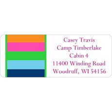 Sorbet Stripes Return Address Labels