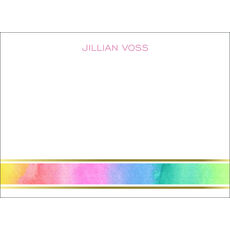 Pastel Watercolor Flat Note Cards