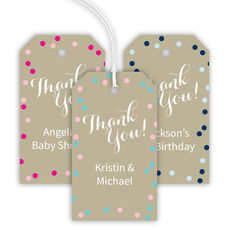Confetti Vertical Thank You Hanging Gift Tags