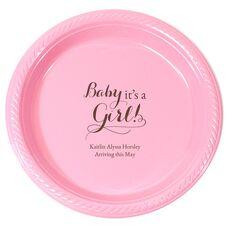 It's A Girl Plastic Plates