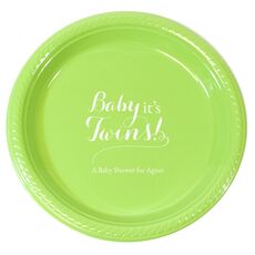 Personalized Baby It's Twins Plastic Plates