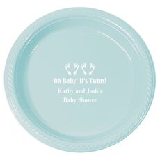 Personalized Seeing Double Twinkle Toes Plastic Plates