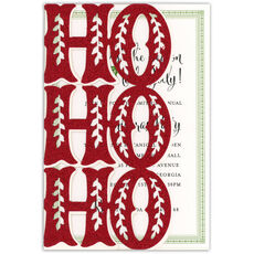 Ho Ho Ho Glittered Die-cut Pocket Invitations