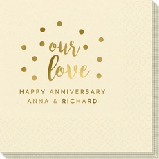 Confetti Dots Our Love Napkins