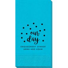 Confetti Dots Our Day Guest Towels