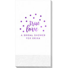Confetti Dots True Love Guest Towels