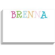 Colorful Name Big and Bold Notepads