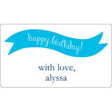Blue Banner Gift Stickers