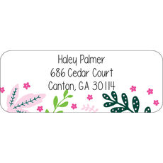 Multicolor Leaves Address Labels