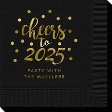 Confetti Dots Cheers to the New Year Napkins