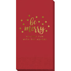Confetti Dots Be Merry Guest Towels