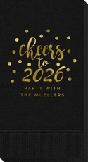 Confetti Dots Cheers to the New Year Guest Towels