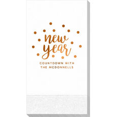 Confetti Dots New Year Guest Towels