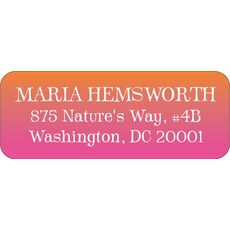 Orange Gradient Address Labels