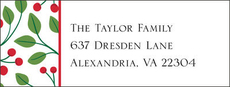 Red Berries Return Address Labels