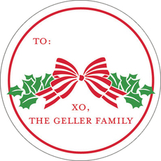 Striped Bow Gift Stickers