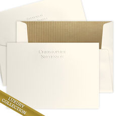 Luxury Isaac Flat Note Card Collection - Embossed