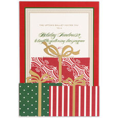 Christmas Present Trio Die-cut Pocket Invitations
