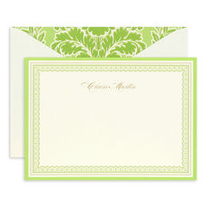 Green and Gold Flat Note Cards