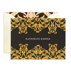 Black and Gold Folded Note Cards