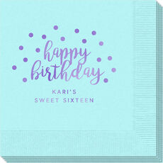 Confetti Dots Happy Birthday Napkins