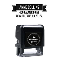 Collins Rectangular Address Self-Inking Stamp