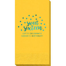 Confetti Dots Sweet Sixteen Guest Towels