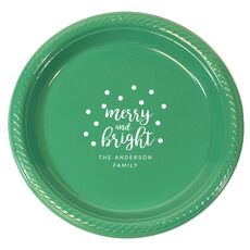 Confetti Dots Merry and Bright Plastic Plates