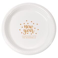 Confetti Dots New Year Plastic Plates