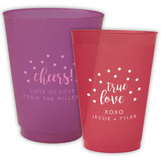 Personalized Confetti Dot Colored Shatterproof Cups