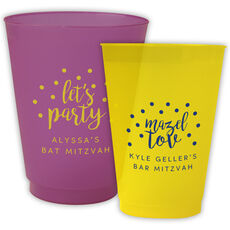 Personalized Confetti Dot Colored Shatterproof Cups