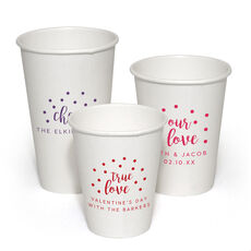Personalized Confetti Dot Paper Coffee Cups