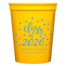 Class of Confetti Dot Stadium Cups