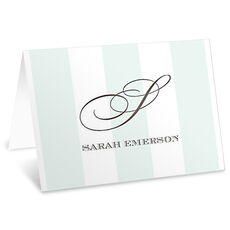 Broad Stripes Mint Folded Enclosure Cards