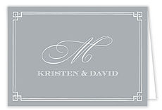 Classic Border Silver Folded Enclosure Cards