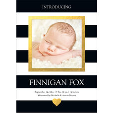 Modern Heart Baby Photo Announcements