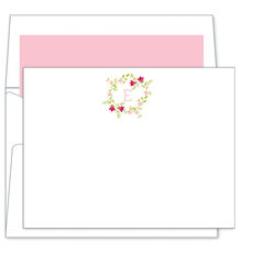 Camryn Floral Wreath Flat Note Cards