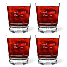 Personalized Tritan Acrylic 12 oz Double Old Fashioned Set - Text Only