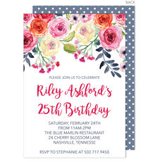 White Watercolor Roses Invitations