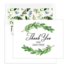 Two Sprigs Folded Thank You Note Cards