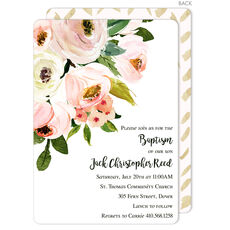 Pink Corner Roses Invitations