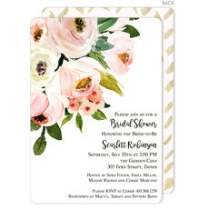 Pink Corner Roses Invitations