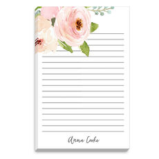 Pink Corner Roses Notepad