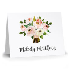Pink Bouquet Folded Note Cards