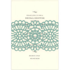 Seafoam Medallion Banded Die-cut Invitations