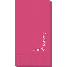 Corner Text with Ampersand Guest Towels