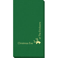 Corner Text with Christmas Reindeer Design Guest Towels