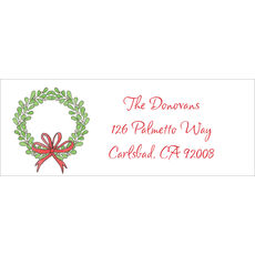 Mistletoe Wreath Return Address Labels