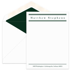 Upright Flat Note Cards - Raised Ink